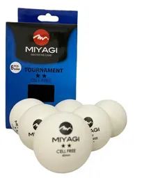 Bolas Para Ping Pong Miyagi 2 Estrellas X6 Unidades Blancas-32104