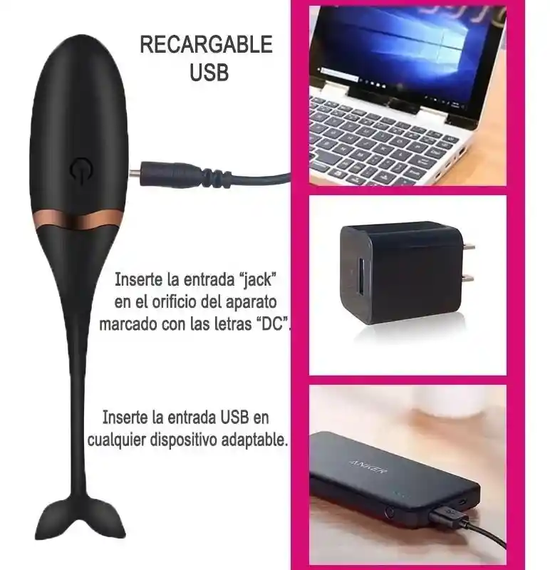 Huevo Vibrador Con Control Remoto Inalambrico Usb Recargable