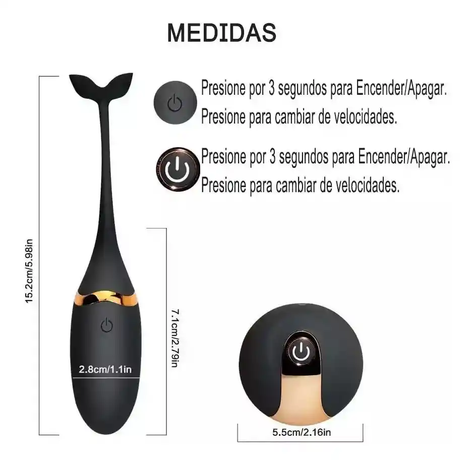 Huevo Vibrador Con Control Remoto Inalambrico Usb Recargable