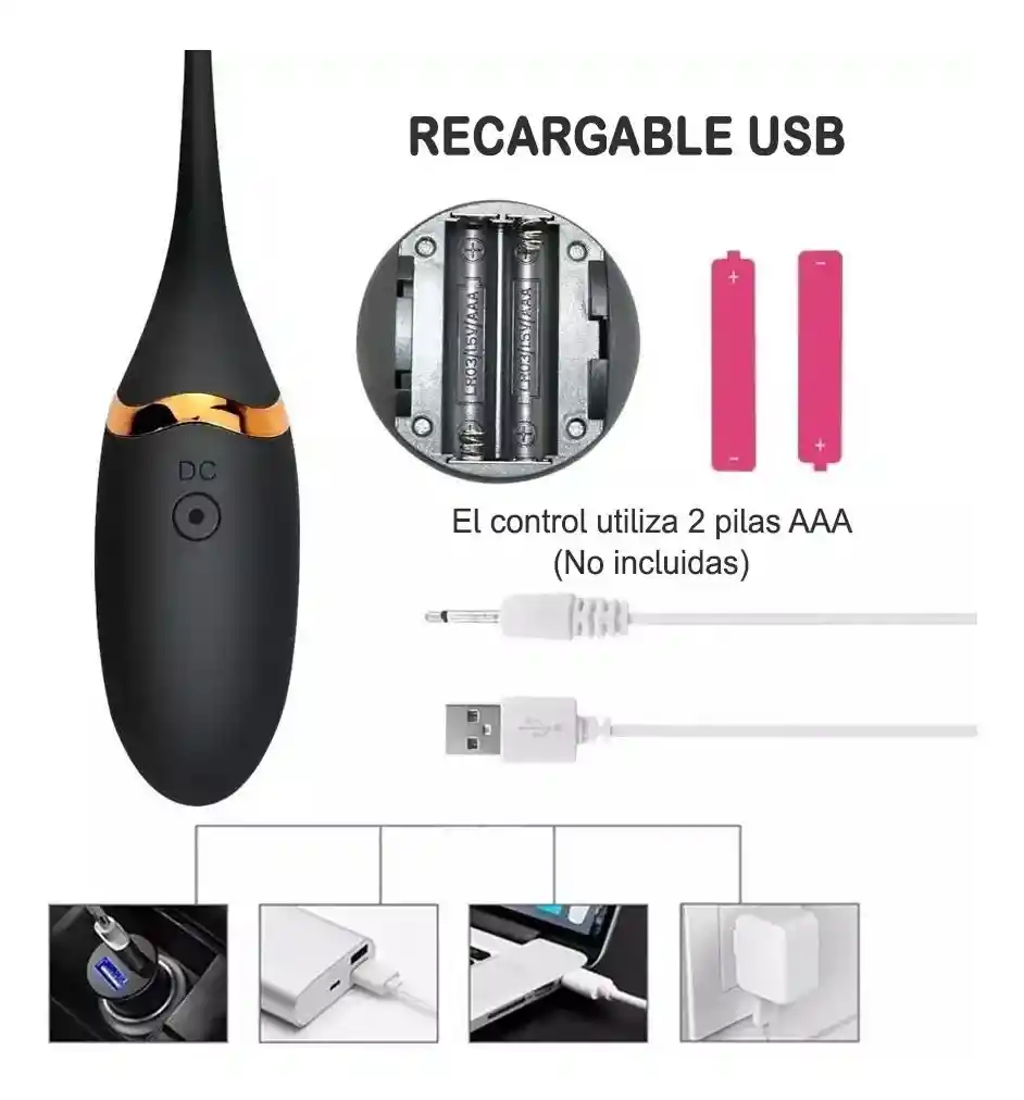 Huevo Vibrador Con Control Remoto Inalambrico Usb Recargable