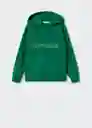 Sudadera Street Verde Talla 10 Niños Mango