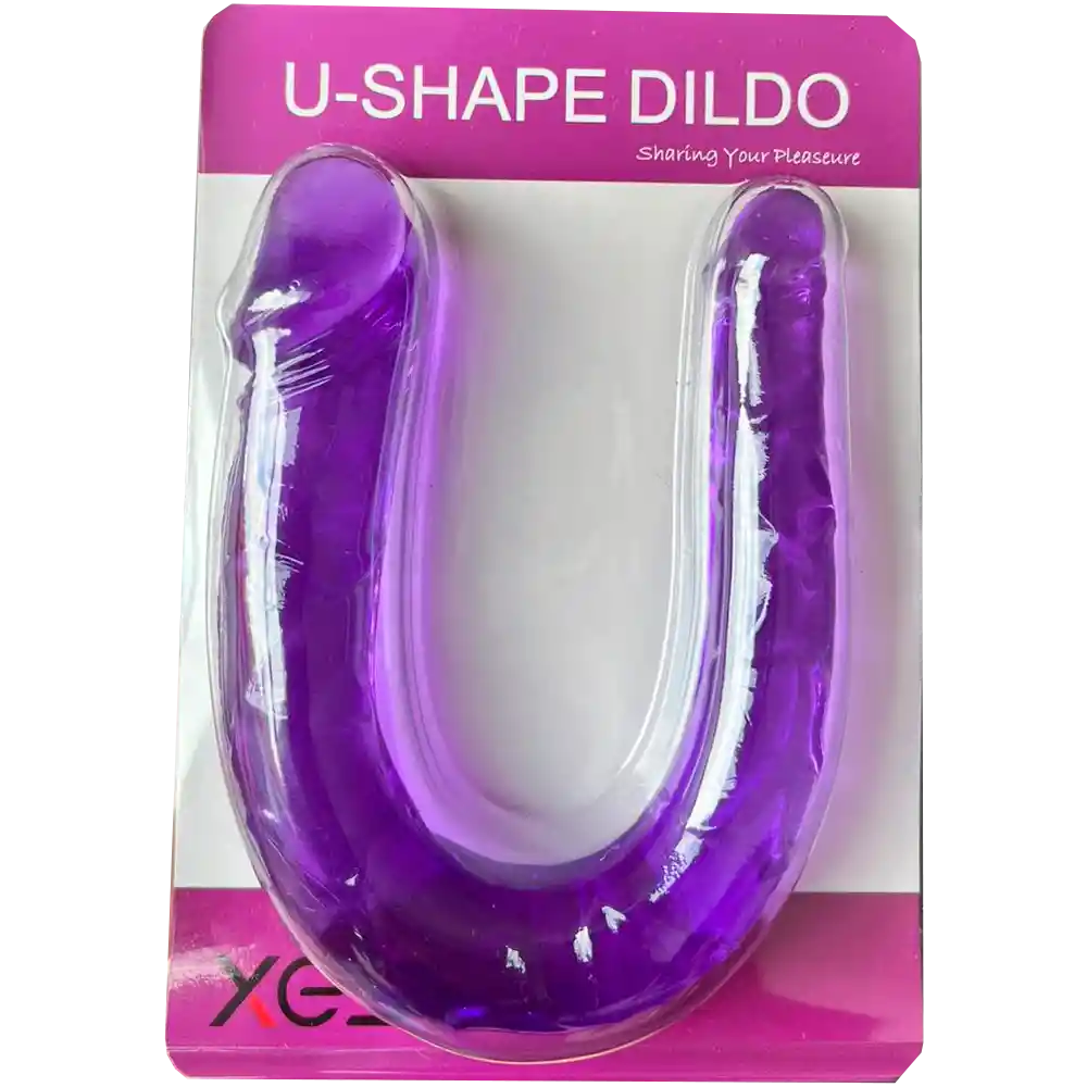 Dildo Curvo Dos Cabezas Estimula Clitoris Vagnia