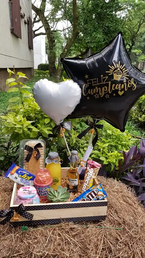 Ancheta Con Globos Corazón Y Estrella