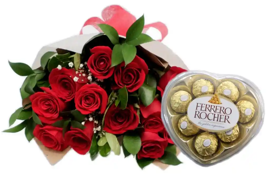 Chocolates Bouquet De Rosas Rojas Yferrero