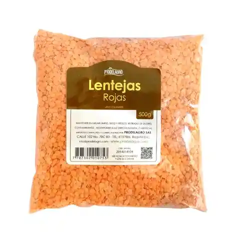 Lentejas Rojas - Prodelagro 500g