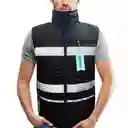 Chaleco Para Moto Acolchado Con Bandas Reflectivas Negro