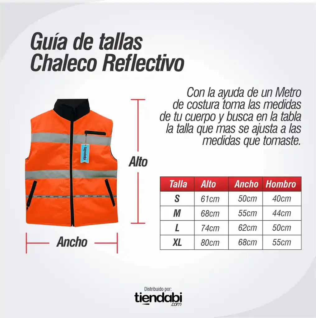 Chaleco Para Moto Acolchado Con Bandas Reflectivas Naranja