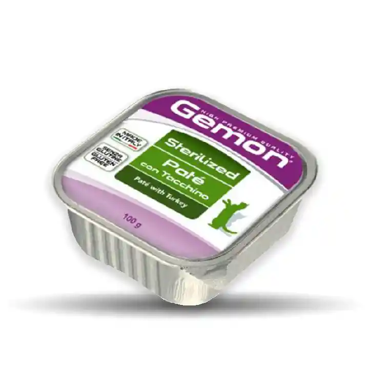 Gemon Bandeja Gato Esterilizado Paté Con Pavo 100 G