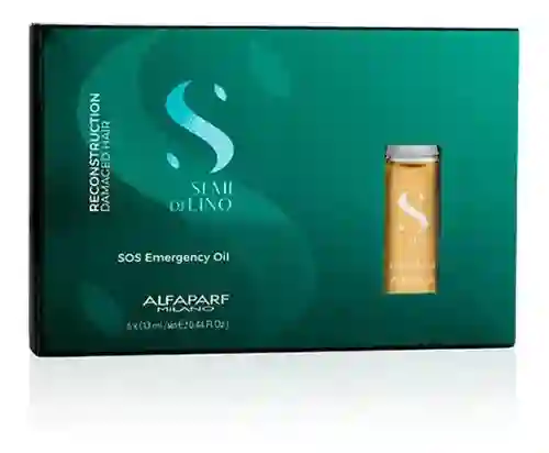 6 Ampollas De Reconstrucción Sos Semilla De Lino 13ml