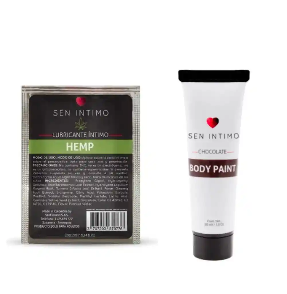 Kit Body Paint + Lubricante Hemp