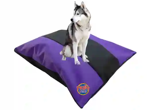 Cama Colchón Bicolor Para Mascota Gigante Morado