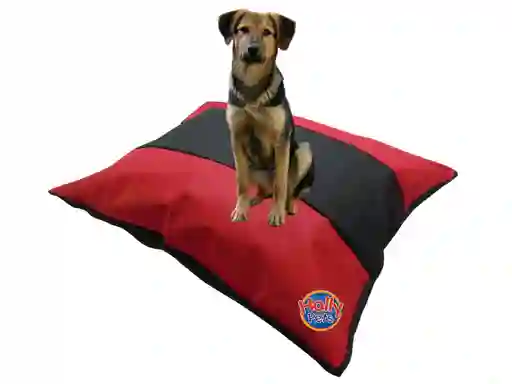 Cama Colchón Bicolor Para Mascota Gigante Rojo