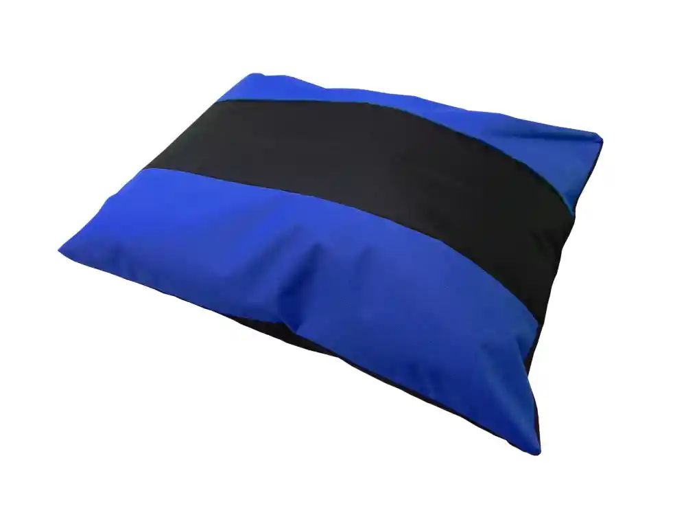 Cama Colchón Bicolor Para Mascota Gigante Azul Claro