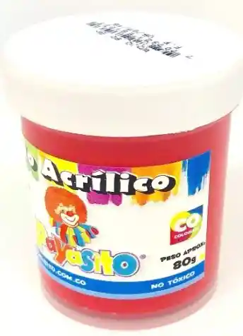 Pintura Vinilo Acrilico Rojo 80gr