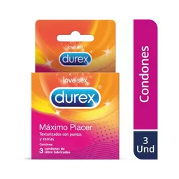 Durex Preservativo *3 Und Máximo Placer