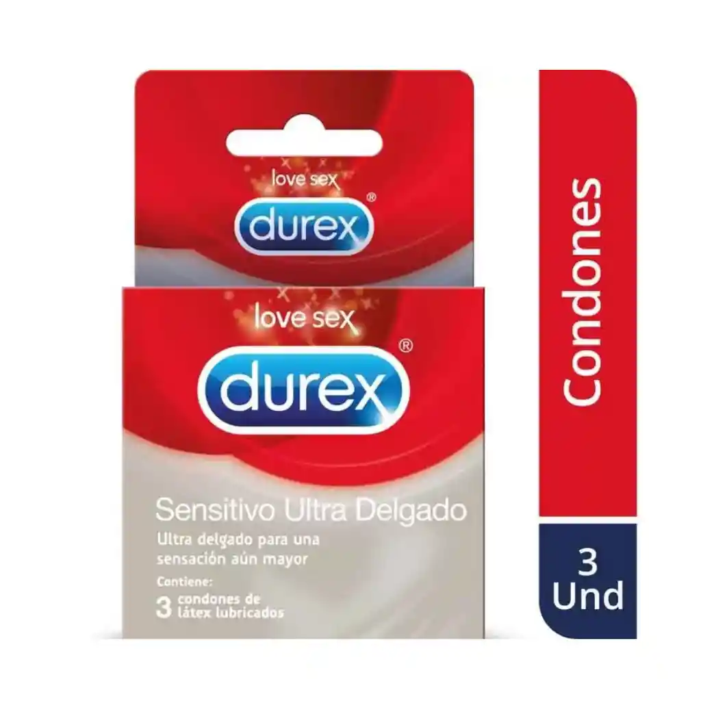 Durex Preservativo *3 Und Sensitivo Ultra Delgado