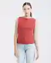 Camiseta Almond Neck Tank Top Rojo Granate Oscuro T. S Chevignon