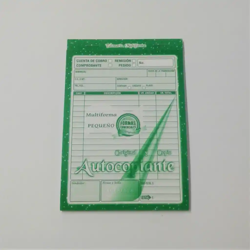 Talonario Autocopiante