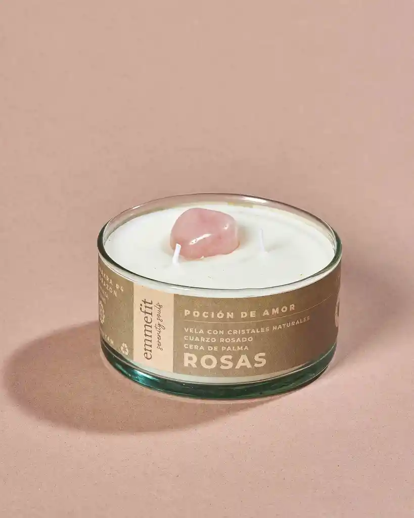 Vela Cristales Rosas. 190 G