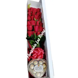 Rosas, Chocolates En Caja