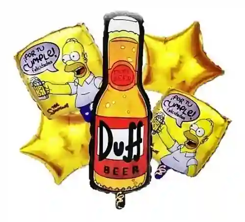Kit Globos Homero Con Cervez Duff