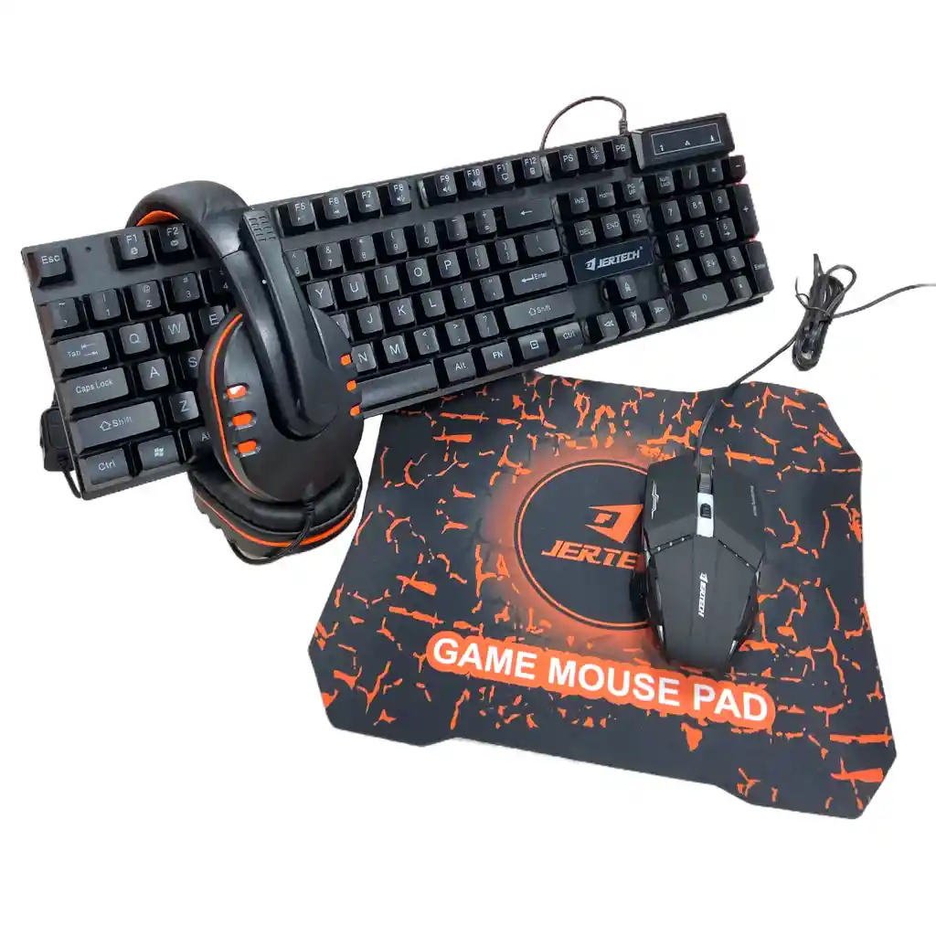 Rtech Combo 4 En 1 Teclado+Mouse+Pad Mouse+Audifonos Je Victory