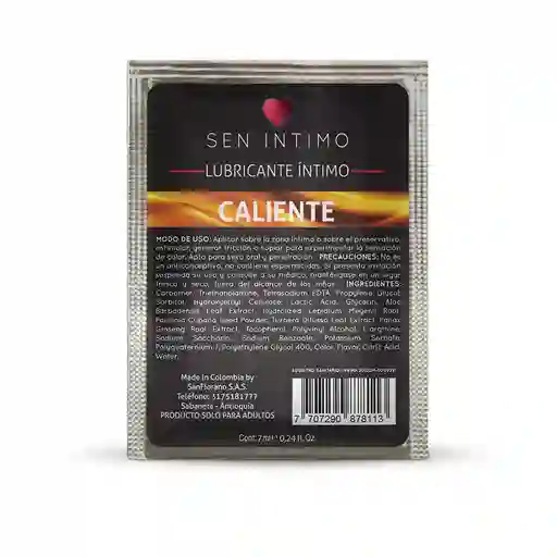 Lubricante Intimo Caliente En Sachet - Caramelo - Gcc663a