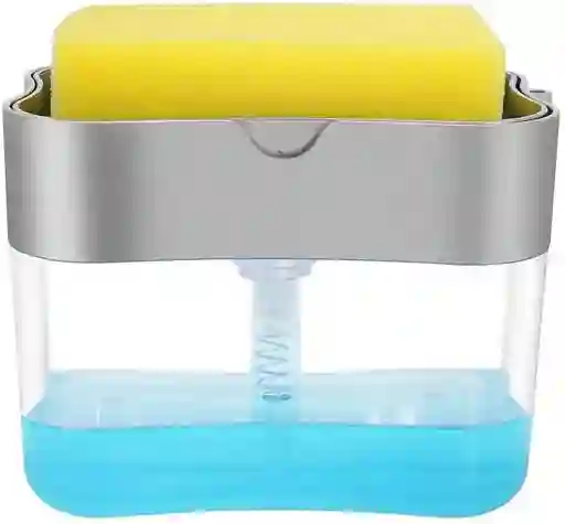 Dispensador De Jabon Liquido Lavaplatos Con Esponja Cocina