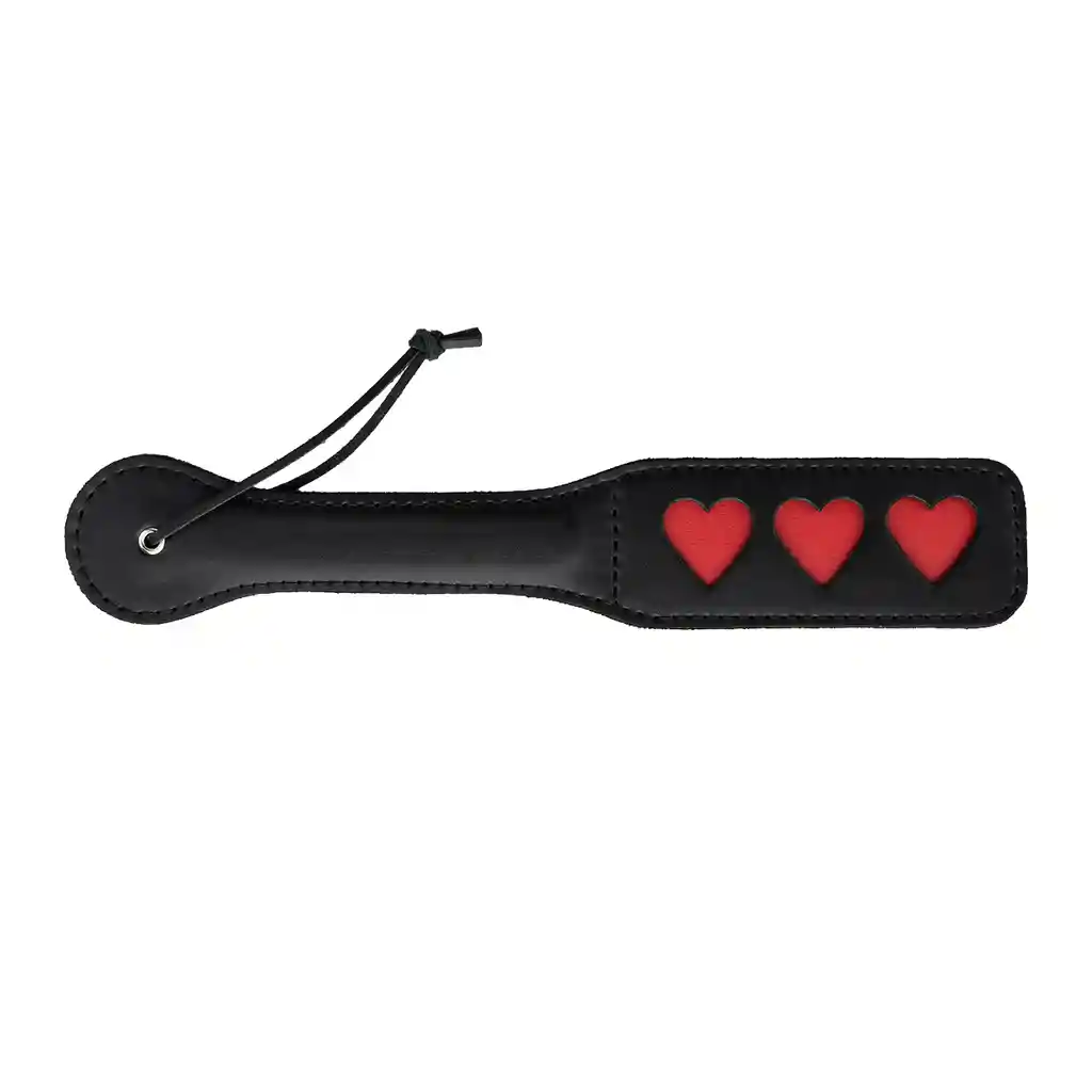 Paleta Erotica Para Nalgadas Kinki Heart Negro Camtoyz