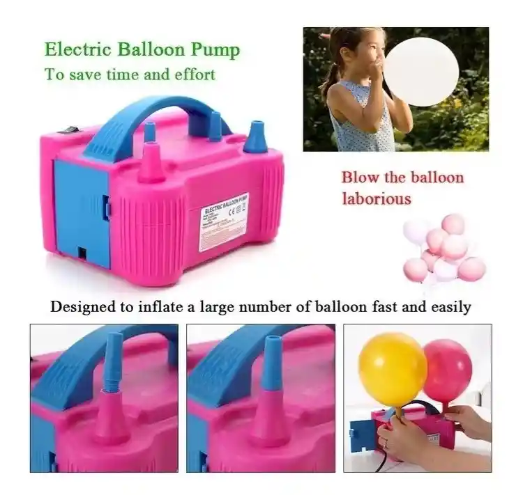 Inflador De Globos Electrico 600w Doble Boquilla