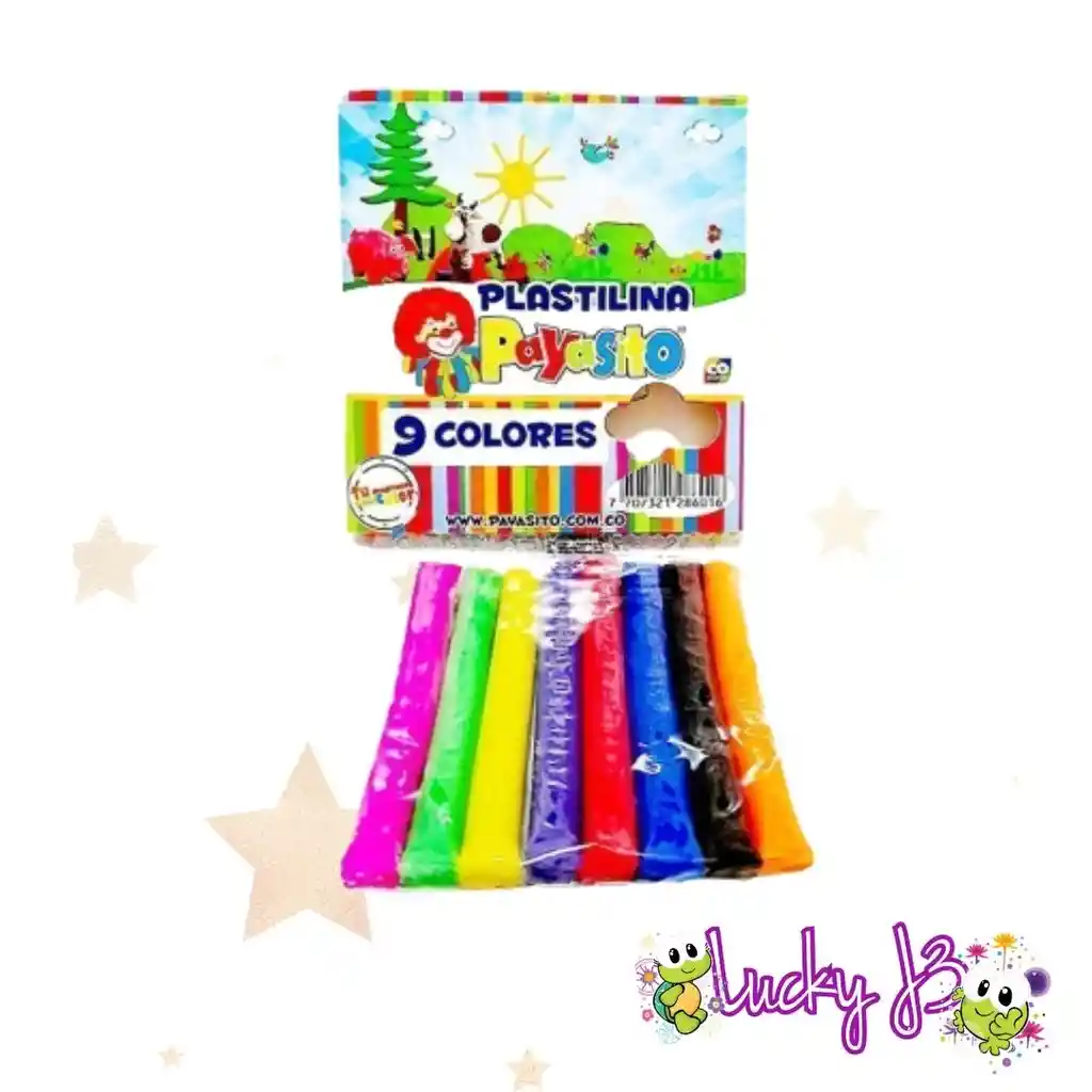 Payasito Plastilina X9 Colores Corta