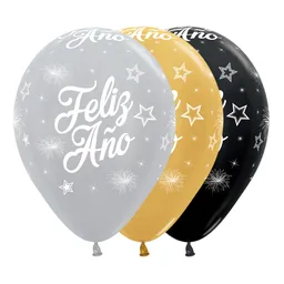 Sempertex Bombas Globos Feliz Año Nuevo X50