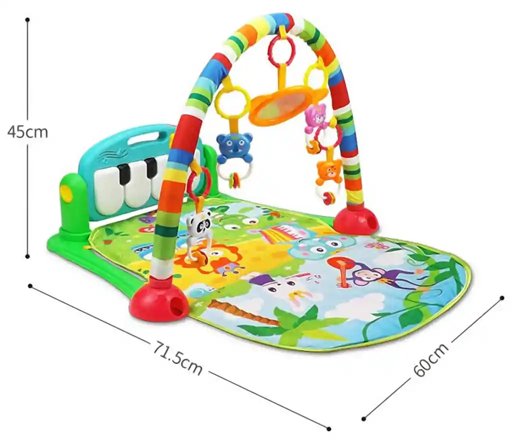 Gimnasio Bebe Tapete Piano Estimulación Luces Oferta 0-3 Años Ref. Miquito Azul Unisex