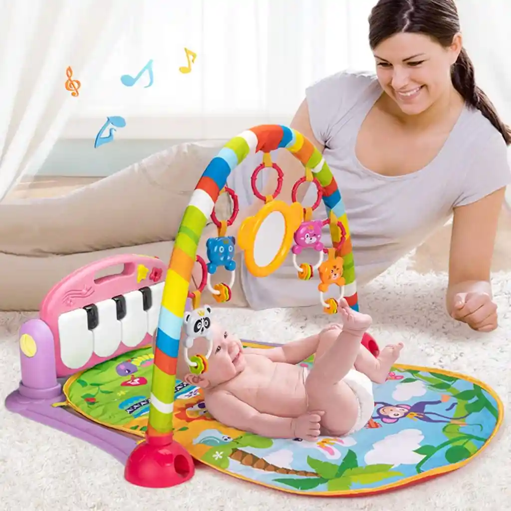 Gimnasio Bebe Tapete Piano Estimulación Luces Oferta 0-3 Años Ref. Miquito Púrpura