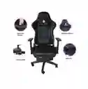 Silla Gamer Killabee Con Cojin Vibrador Con Reposa Pies Negra