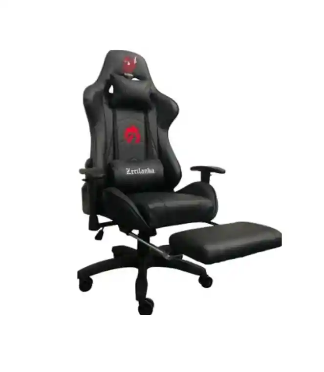 Silla Gamer Giratoria Para Pc Con Reposa Pies Negra