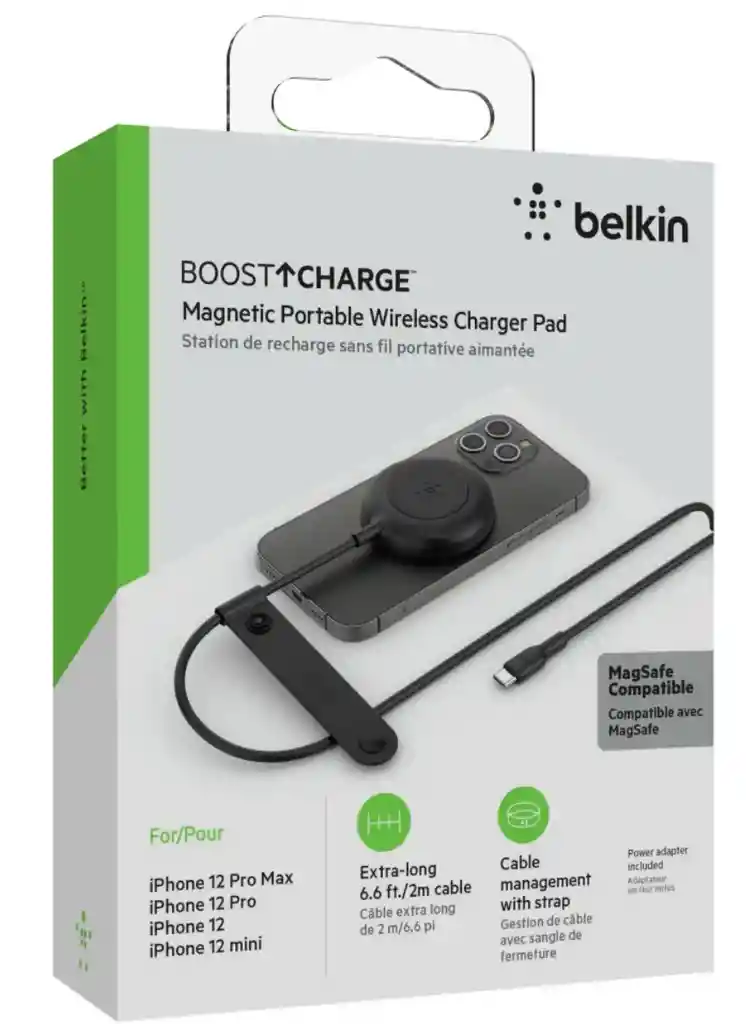 iPhone Belkin Base De Carga Para12 Portatil Compat Magsafe 7.5W