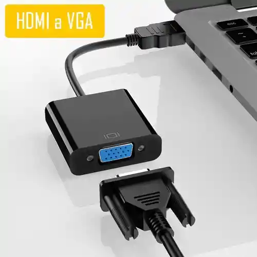 Adaptador Convertidor Cable Hdmi A Vga 1080p + Audio
