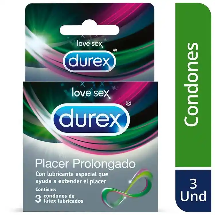 Durex Preservativo *3 Und Placer Prolongado