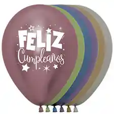 Globos Bombas R-12 Feliz Cumpleaños Reflex Surt X 12