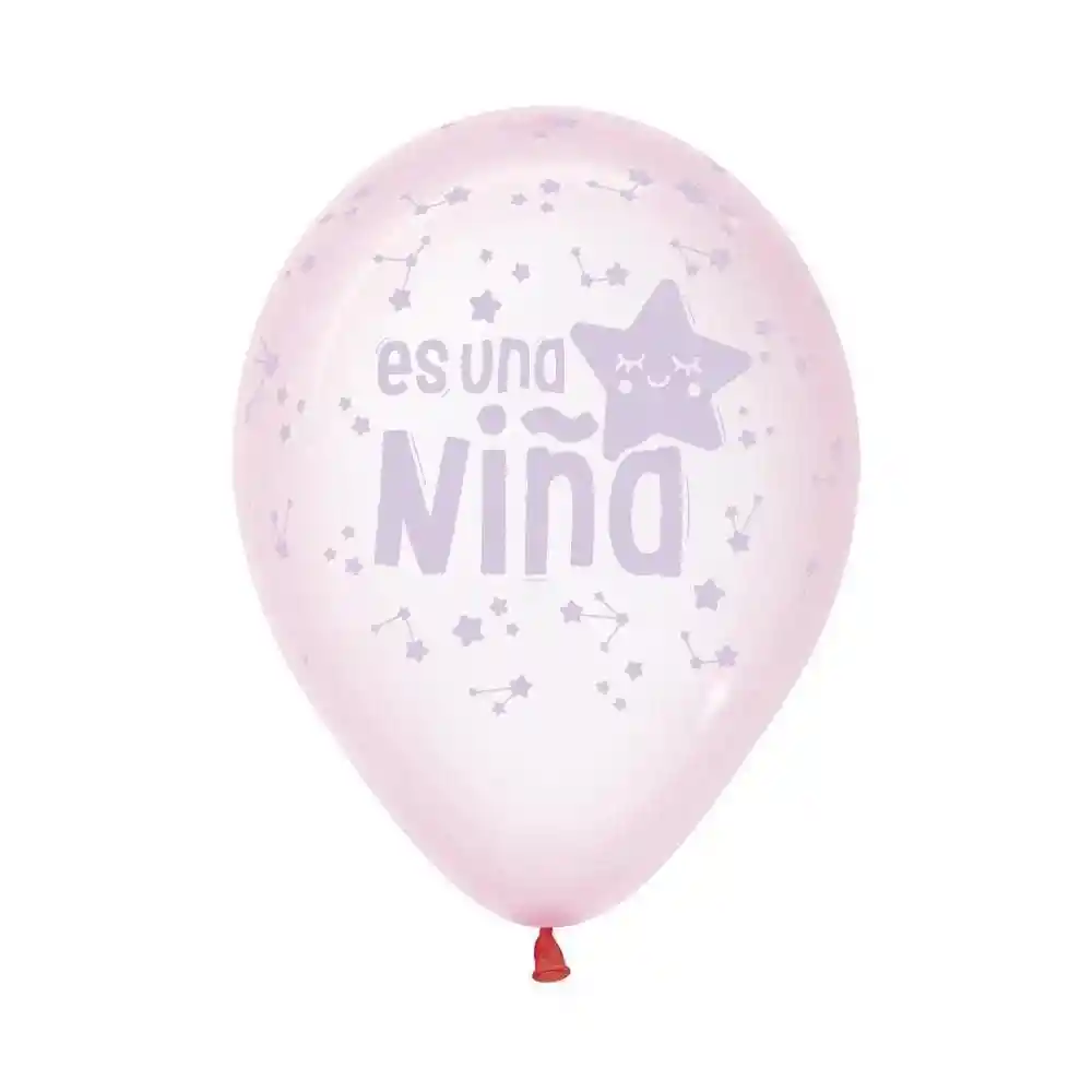 Bombas Globos R-12 Inf Es Una Niña X12 Sempertex Baby Shower