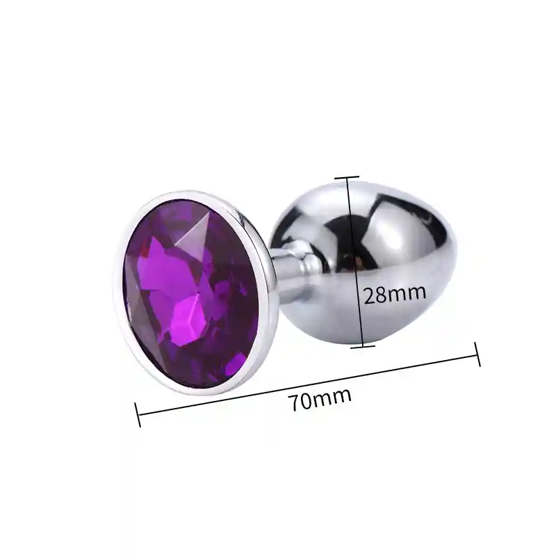 Plug Anal Metalico Talla S Dark Violet