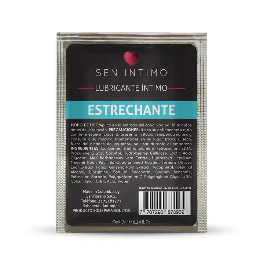 Lubricante Estrechante 7ml - Sen Intimo