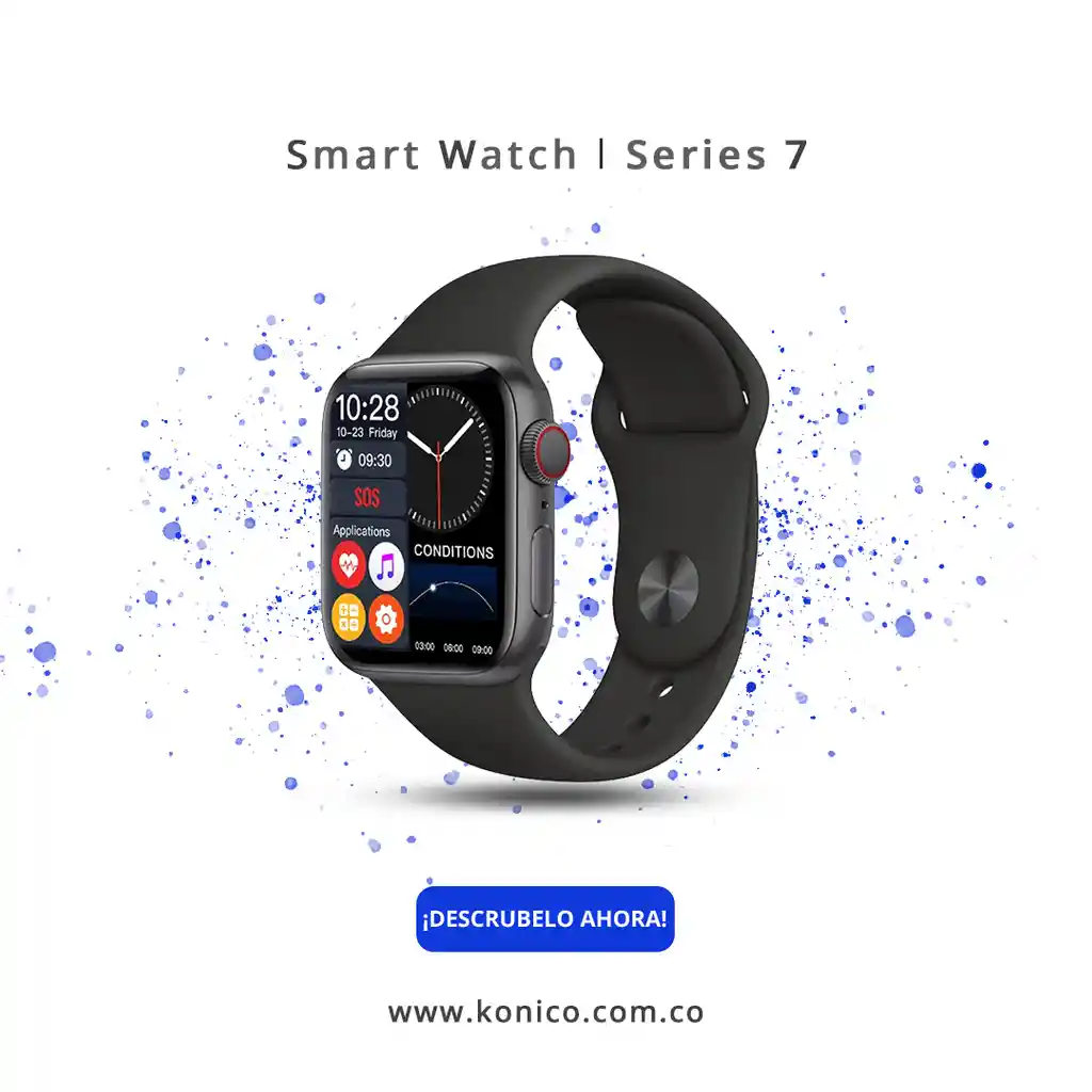 Reloj Inteligente Serie 7 - Resistente Al Agua + Manilla Gratis