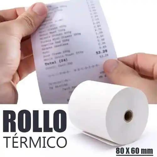 Rollo Térmico Impresora Facturas 80x60