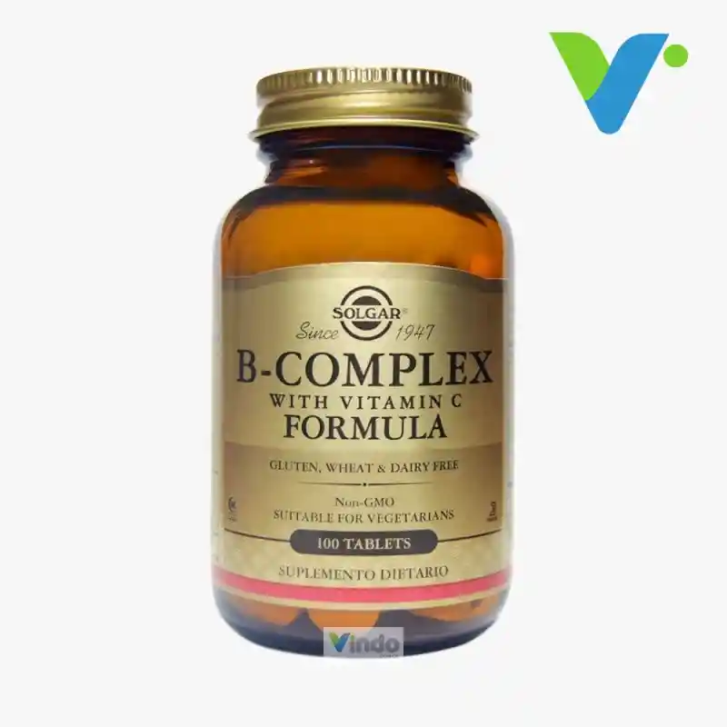 B Complex Con Vitamina C Formula 100 Tabletas Solgar