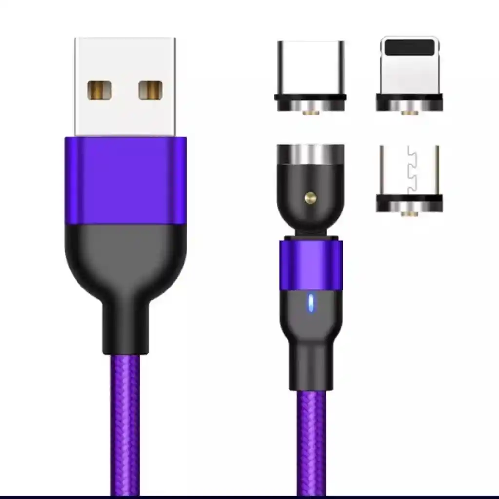 Iphonecable Carga Rapida Y Datos - - Android (usb C - Micro Usb) - De 1 Mt - Morado