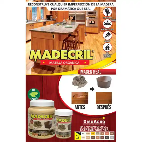 Masilla Para Madera 220g Castaño