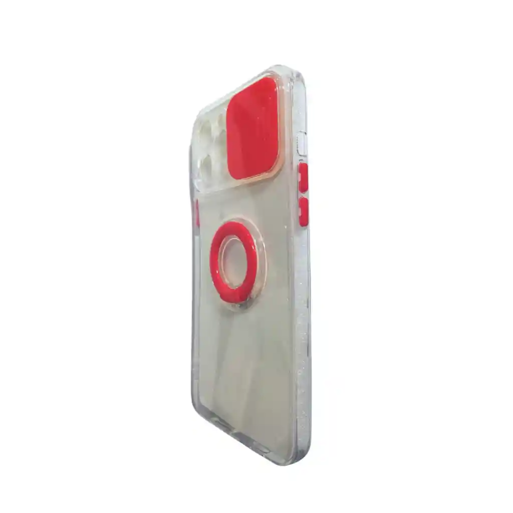 iPhoneFunda Case Anillo Soporte Protector Camara Rojo Para 12 Pro Max