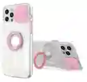 iPhoneFunda Case Anillo Soporte Protector Camara Rosa Para 12 Pro Max